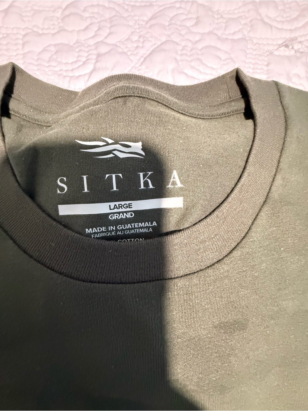Sitka Men's Olive Logo Short Sleeve Tee - Classic Crew - Picture 5 of 6